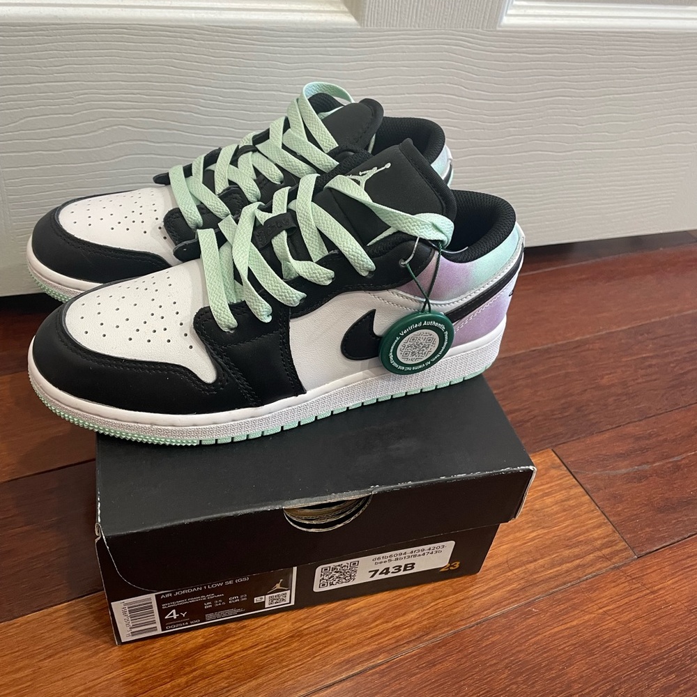 Tie dye Jordan 1 lows in kids 4 brand new and verified on stockx